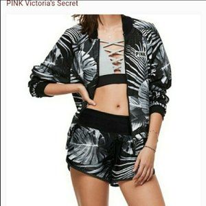 PINK VS Tropical Palm Bomber Jacket Lightweight